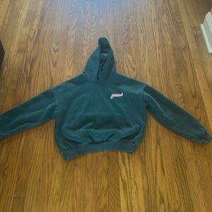 A green and light pink hoodie size XS